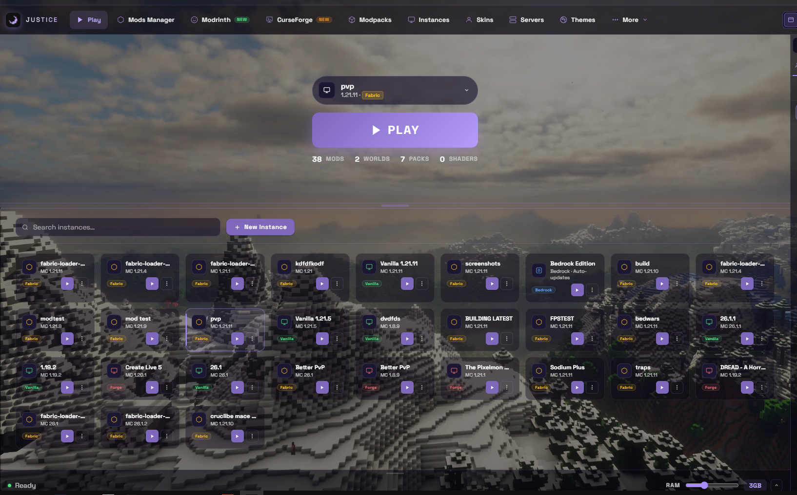 Justice Client launcher